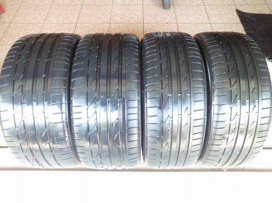 ขายยางบริสโตน S001 225/40/19-255/35/19 รันแฟรด ปี12 ไม่มีปะ ไม่มีแตกลายงา ไม่มีฉีก