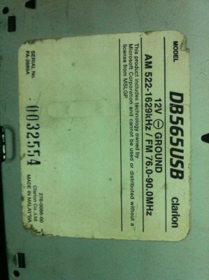 Clarion DB565USB USB MP3 CD 2ปรีเอ้า 1AUX มือ2 ญี่ปุ่น