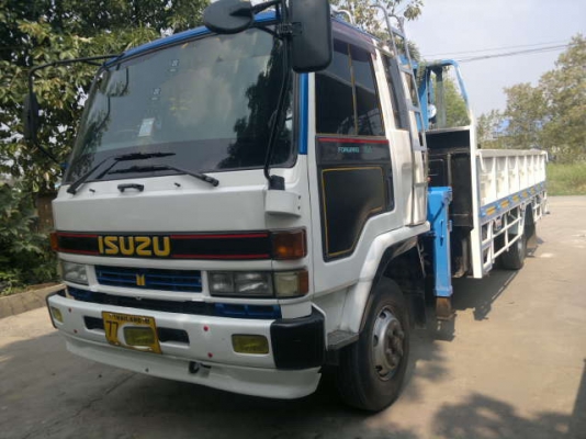 ขายรถ 6 ล้อ กระบะคาร์โก้ 5.20 เมตรติดตั้งเครน UNIC ขนาด 3.7 ตัน 3 ชัก 4 ปลอก ISUZU 175 โบอินย์เตอรื สวยมากๆ พร้อมใช้