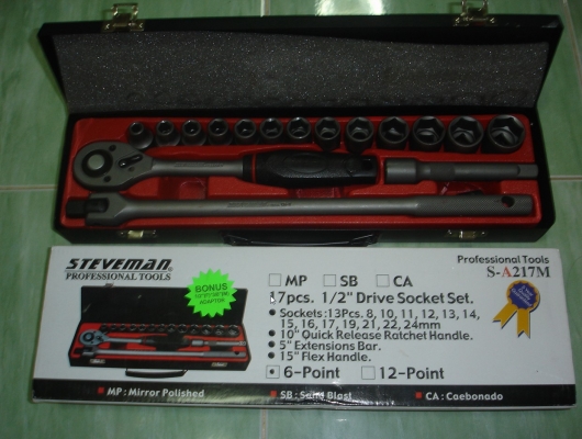 ขายชุดบล๊อค STEVEMAN ลูกสั้น 17ชิ้น