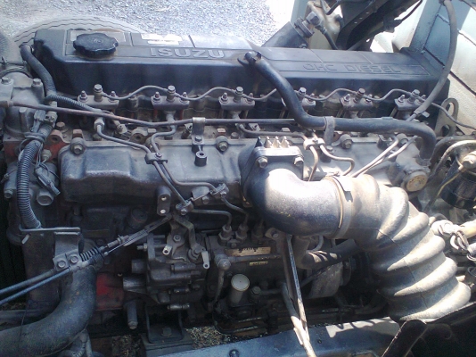 ขาย6ล้อร๊อคกี้195เครื่อง6HE1กระบะบรรทุกคอกสูงยาว5.50เมตรพร้อมใช้