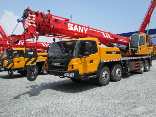 ตัวแทนจำหน่ายรถเครน ยี่ห้อ SANY 25-130 ตัน