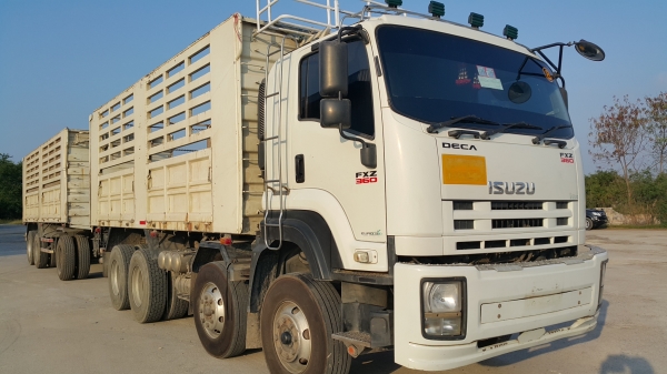 ขายรถพ่วง 24 ล้อ แม่.ลูก กระบะเหล็กคอกเกษตรดั้ม อู่.สามมิตรตัวใหม่ ISUZU 360 ปี.มิ.ย.52 รถสวยครับ ยางเต็ม ราคา.2550000 สนใจโทรเลย
