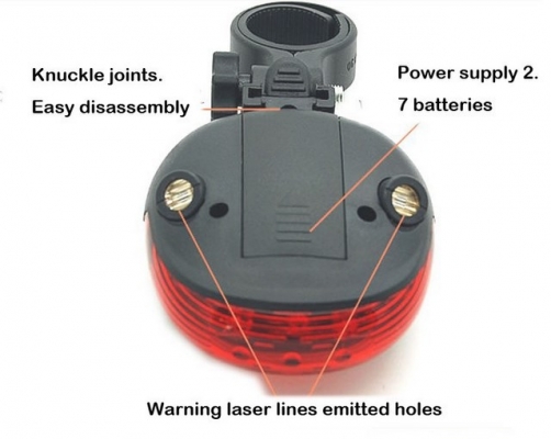 ไฟท้ายจักรยาน 2 in 1 เป็นทั้งไฟท้าย และ เลเซอร์สร้างเลน