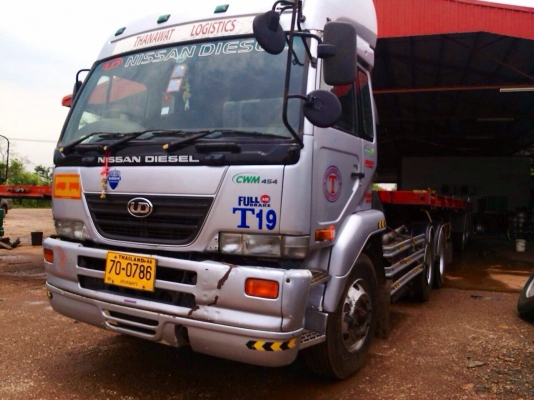 ขายด่วน รถสิบล้อหัวลาก  พร้อมหางพื้นเรียบสามเพลา  NISSAN  320  CWM 454  สภาพดี  พร้อมใช้งาน  เอกสารพร้อม