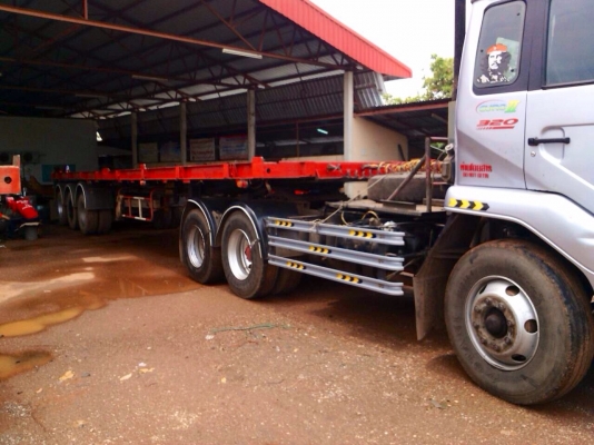 ขายด่วน รถสิบล้อหัวลาก  พร้อมหางพื้นเรียบสามเพลา  NISSAN  320  CWM 454  สภาพดี  พร้อมใช้งาน  เอกสารพร้อม