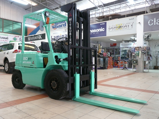 ขายรถโฟล์คลิฟท์มือสอง MITSUBISHI รุ่น FG20 ยก 2 ตัน ราคา 155,000 บาท นำเข้าจากประเทศญี่ปุ่น 100\% ไม่เคยใช้งานในประเทศไทย