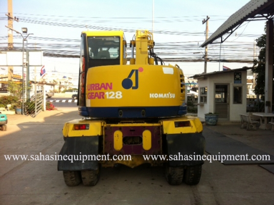รถขุดล้อยาง ยี่ห้อKOMATSU รุ่น PW128UU-1 S/N 11XX สภาพดี บจก.สหสินอีควิปเม้นท์ โทร.081-5851880, 02-5168100-1 www.sahasinequipment.com รถขุดล้อยาง ยี่ห้อKOMATSU รุ่น PW128UU-1 S/N 11XX สภาพดี บจก.สหสินอีควิปเม้นท์ โทร.081-5851880, 02-5168100-1 www.sahasinequipment.com
