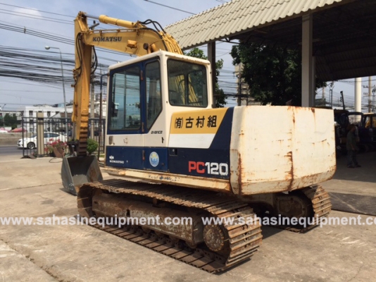 รถขุด ยี่ห้อ KOMATSU รุ่น PC120-5 S/N 40803 นำเข้า บจก.สหสินอีควิปเม้นท์ โทร.081-5851880, 02-5168100-1 www.sahasinequipment.com