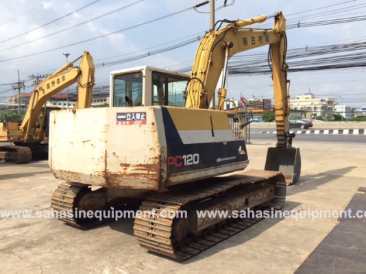รถขุด ยี่ห้อ KOMATSU รุ่น PC120-5 S/N 40803 นำเข้า บจก.สหสินอีควิปเม้นท์ โทร.081-5851880, 02-5168100-1 www.sahasinequipment.com