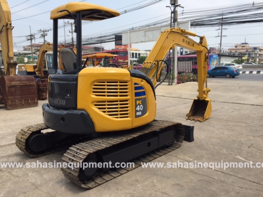 รถขุด ยี่ห้อ KOMATSU รุ่น PC40MR-2 S/N 11152 นำเข้า สภาพดี บจก.สหสินอีควิปเม้นท์ โทร.081-5851880, 02-5168100-1 www.sahasinequipment.com