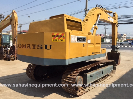 รถขุด ยี่ห้อ KOMATSU รุ่น PC150-1 S/N 12XX นำเข้า บจก.สหสินอีควิปเม้นท์ โทร.081-5851880, 02-5168100-1 www.sahasinequipment.com