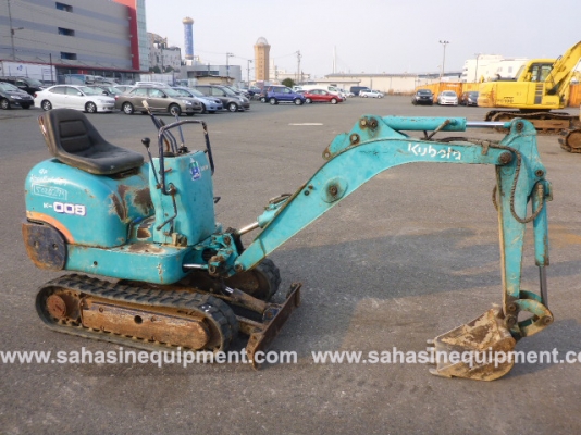 รถขุด ยี่ห้อ KUBOTA รุ่น K-008 S/N 10689 นำเข้า บจก.สหสินอีควิปเม้นท์ โทร.081-5851880, 02-5168100-1 www.sahasinequipment.com