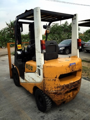 ขายถูก รถโฟล์คลิฟท์ TCM ขนาด1.5ตัน เครื่องยนต์เบนซิล เกียร์ธรรมดา ยกได้สูงสุด3เมตร