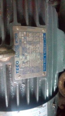 ขาย !! มอเตอร์3แรง3สาย TECOรอบ1430 สภาพเดิม พร้อมใช้งาน