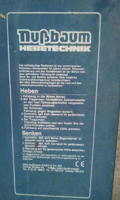 ขาย ลิฟยกรถ  จากเยอรมัน