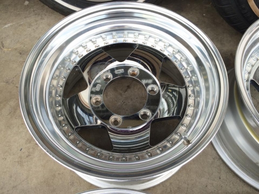 ขายล้อ LODIODRIVE 3 ชิ้นแท้โครม 15x8 ลบ1 6รูกระบะ สวยๆ ประมูลจากญี่ปุ่น