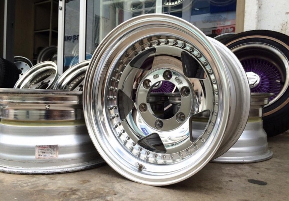 ขายล้อ LODIODRIVE 3 ชิ้นแท้โครม 15x8 ลบ1 6รูกระบะ สวยๆ ประมูลจากญี่ปุ่น