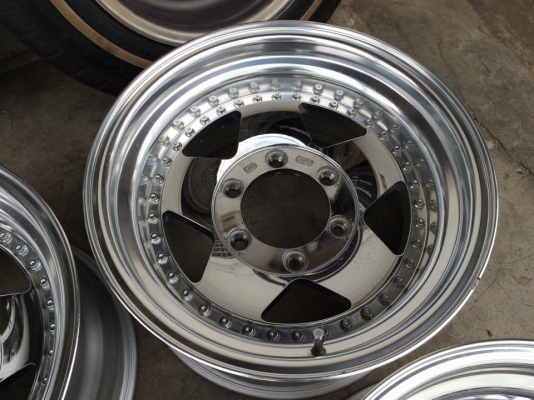 ขายล้อ LODIODRIVE 3 ชิ้นแท้โครม 15x8 ลบ1 6รูกระบะ สวยๆ ประมูลจากญี่ปุ่น