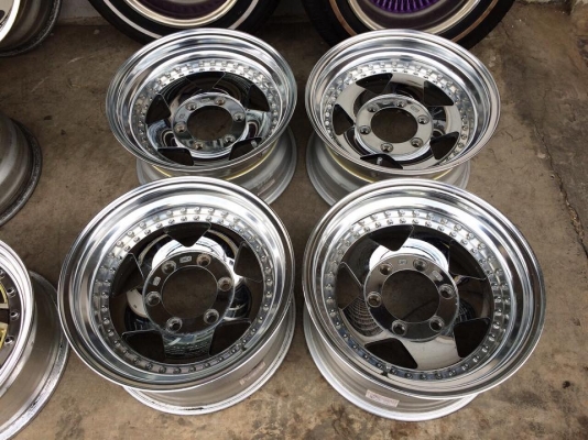 ขายล้อ LODIODRIVE 3 ชิ้นแท้โครม 15x8 ลบ1 6รูกระบะ สวยๆ ประมูลจากญี่ปุ่น