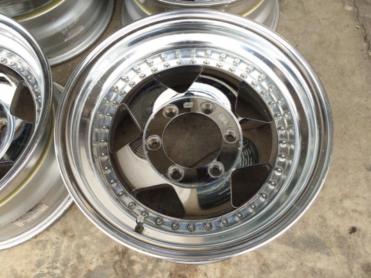 ขายล้อ LODIODRIVE 3 ชิ้นแท้โครม 15x8 ลบ1 6รูกระบะ สวยๆ ประมูลจากญี่ปุ่น
