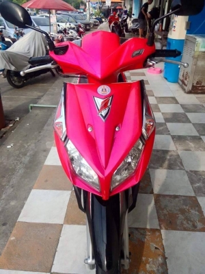 Honda Click i ปี 2555 สีชมพู ดำ รถสวยวิ๊งสดใสมากๆ หัวฉีดประหยัดน้ำมัน