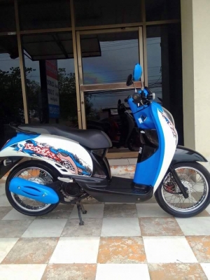 Honda Scoopy i ปี 2555 รถสวยใสมาก ลาย Active Boy รุ่นหัวฉีดประหยัดน้ำมัน