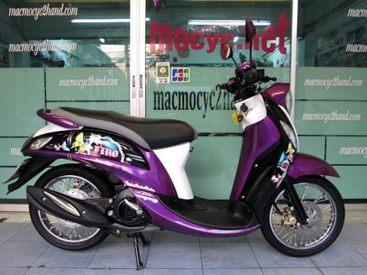 Fino i สี ม่วงดำขาว ลายแฟร์ชั่น ลายใหม่ล่าสุด  รถเดือน พฤษภาคม ปี57 ไมล์ 2 พันโล แถม 2 รายการ 29900
