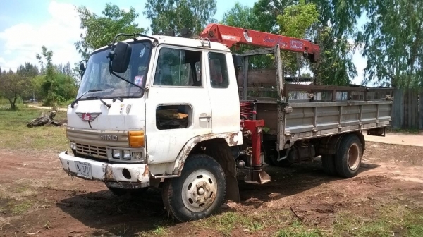 ขายรถ 6 ล้อติดเครน UNIC 3 ตัน HINO FD ยาว 5.50 เมตร เครื่อง WO6E 165 แรงม้า เกียร์ HO พาวเวอร์ ทะเบียนพร้อมโอนครับ