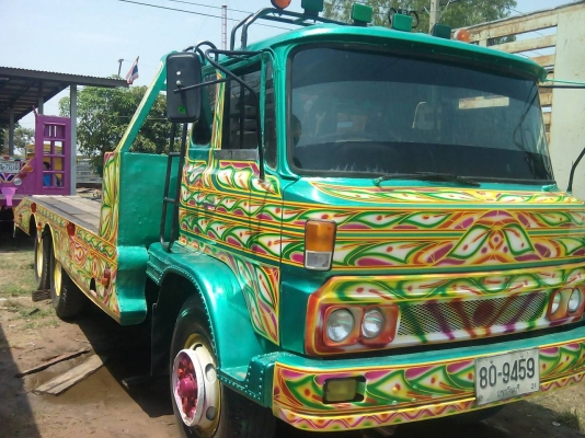 ขาย 10 ล้อเทรลเลอร์ขึ้นแม็คโฮ 200 ได้ครับ HINO  เครื่อง EH 700  2 เพลา