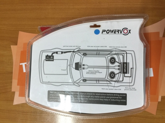 ขายชุดสายไฟเครื่องเสียงรถยนต์ยี่ห้อ POWERVOX รุ่น PV-480