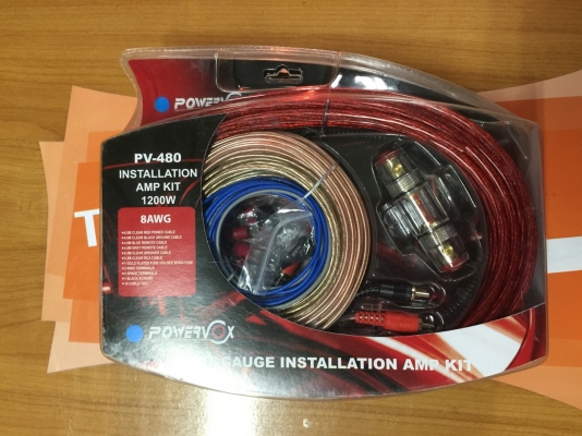 ขายชุดสายไฟเครื่องเสียงรถยนต์ยี่ห้อ POWERVOX รุ่น PV-480