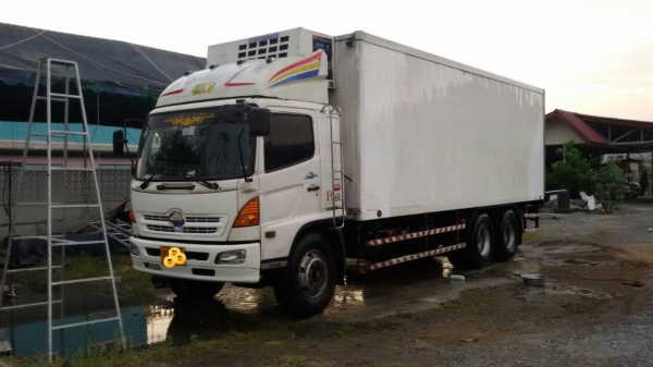 HINO.เมกก้า10ล้อ7,50เมตร.ครัชซีสวยมาก.เครื่องJO8C.ตู้เย็น-30.ทำงานปกติมีลิฟต์ท้ายสภาพสวยพร้อมใช้..