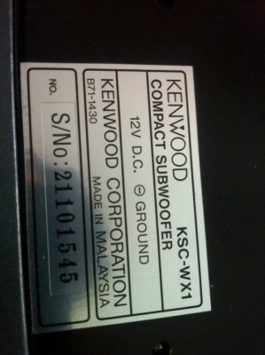 SUB BOX KENWOOD KSC-WX1 ยาว 42ซม กว้าง20ซม สูง11ซม มือ2 ญี่ปุ่น SUB BOX KENWOOD KSC-WX1 ยาว 42ซม กว้าง20ซม สูง11ซม มือ2 ญี่ปุ่น
