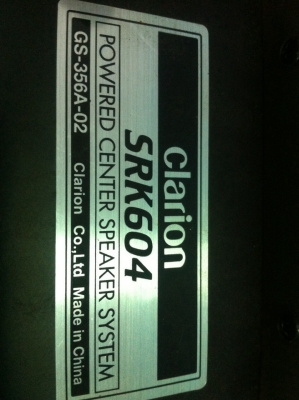 ลำโพงCENTER 1DIN Clarion SRK604 อุปกรณ์ครบ มีเพาเวอร์ มือ2 ญี่ปุ่น