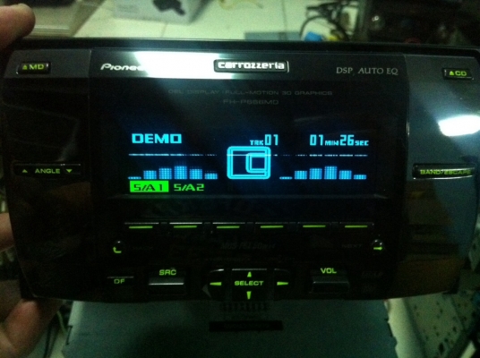 Pioneer FH-P666MD CD MD AUX คุมกล่องCD สไลไฟฟ้า กราฟฟิก สภาพสวย มือ2 ญี่ปุ่น