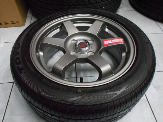 ขายล้อใหม่ TE37 ขอบ 15&times;6.5ET35(4/100)พร้อมยางใหม่ Toyo 195/50/15 ปี 14/เทิร์นได้ ใส่ฟรีค่ะ