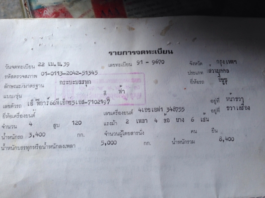 ขายรถ 6 ล้อ อีซูซุ NPR 120 แรง กระบะคาร์โก้ ยาว 5 เมตร