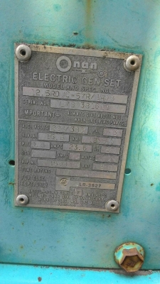 เครื่องปั่นไฟ ONAN 15.6 kva พร้อมล้อลาก