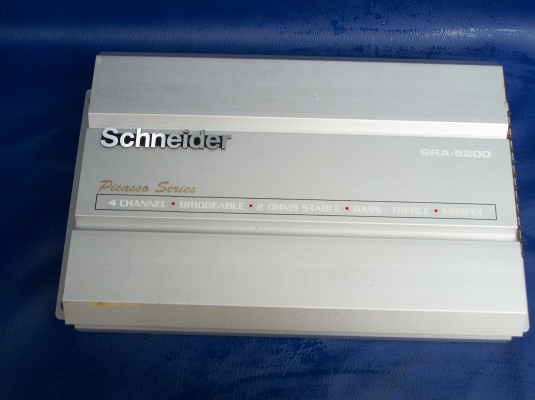 ขายถูก พาวเวอร์แอมรถยนต์ ยี่ห้อ Schneider (ชไนเดอร์) 4ch ขอขายใหม่ครับ คนซื้อไม่พร้อม