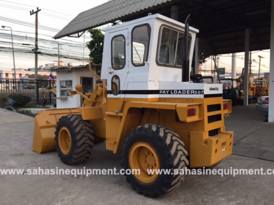 รถตัก ยี่ห้อ KOMATSU รุ่น 507 S/N 524XX นำเข้า สภาพดี บจก.สหสินอีควิปเม้นท์ โทร.081-5851880, 02-5168100-1 www.sahasinequipment.com รถตัก ยี่ห้อ KOMATSU รุ่น 507 S/N 524XX นำเข้า สภาพดี บจก.สหสินอีควิปเม้นท์ โทร.081-5851880, 02-5168100-1 www.sahasinequipment.com
