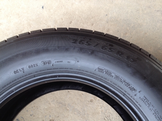 ยางมิชลิน265 65R17ลงพื้นปลายปี2013ถูกๆ ยางมิชลิน265 65R17ลงพื้นปลายปี2013ถูกๆ