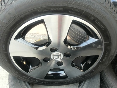 ขายล้อแม็กHONDA  4รู100 ขอบ15 ยางปี12  4 ล้อ