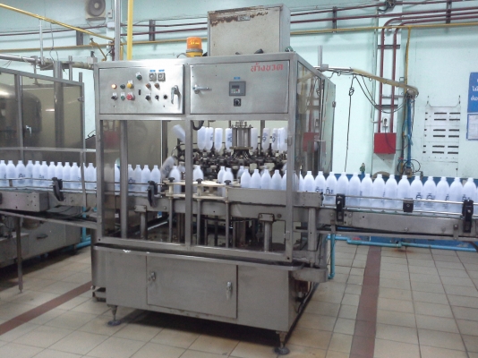 เครื่องบรรจุน้ำดื่ม ล้างขวด ปิดฝา ระบบโรตารี โชว์ดาว โรต้าแพ็ค กำลังการผลิต 6 ล้านขวด/เดือน จำนวน 1 ไลน์ผลิต เครื่องจักรพร้อมใช้งาน