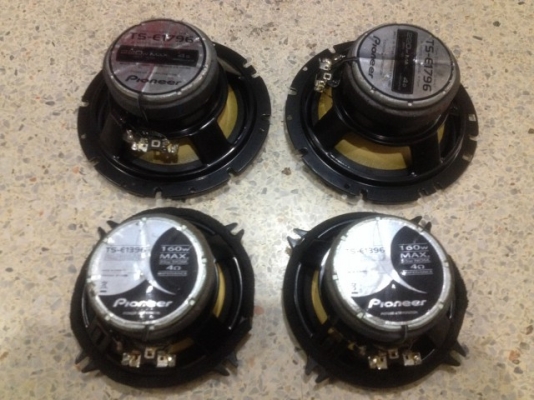 PIONEER 6นิ้วกับ5นิ้ว3ทาง 2คู่ ของเก่าญี่ปุ่นเเท้สภาพสวยเสียงดี