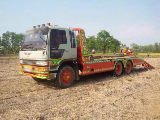 ขายรถบรรทุกสิบล้อเทเลอร์รถเกี่ยว HINO 1M เครื่องเดิม 220 แรง 2 เพลา ปี 37 รถเดิมๆ พร้อมใช้