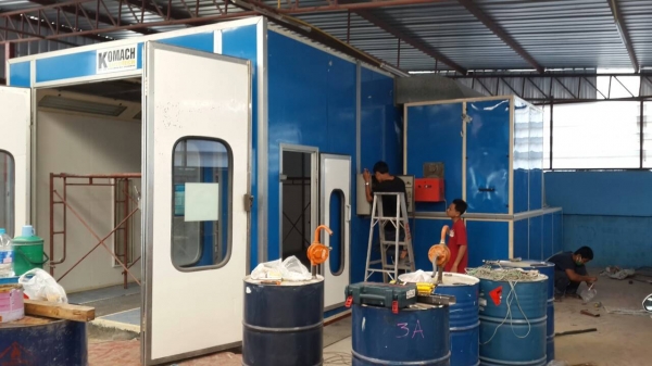 รับติดตั้ง ย้าย ห้องพ่นสี ลิฟท์ยกรถยนต์