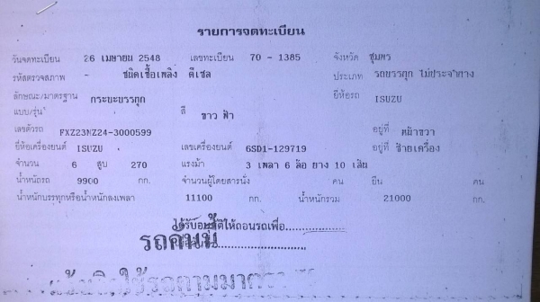 ขายรถพ่วง แม่ลูกไม่ดั้ม ISUZU DECA 270 ปี 48 กระบะสามมิตร เครื่องส้มเดิมๆ เกียร์เดิม ช่วงล่างสวย คัสซีสวย ทะเบียนพร้อมโอนครับ จัดแนนซ์ให้ด้วย ขายรถพ่วง แม่ลูกไม่ดั้ม ISUZU DECA 270 ปี 48 กระบะสามมิตร เครื่องส้มเดิมๆ เกียร์เดิม ช่วงล่างสวย คัสซีสวย ทะเบียนพร้อมโอนครับ จัดแนนซ์ให้ด้วย