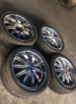 ล้อขอบ22 โครเมี่ยม พร้อมยาง ถูกๆครับ