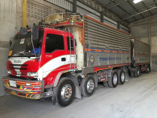 ขายรถพ่วง 22 ล้อ แม่ดั้ม-ลูกไม่ ดั้ม มี 2 พ่วง สวยๆ กระบะเนียมคอกเกษตร ISUZU 270 ยูโรทู รถสวย ราคา.2150000 สนใจรีบจองด่วน